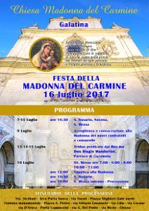 manifesto Festa della Madonna del Carmine 2017
